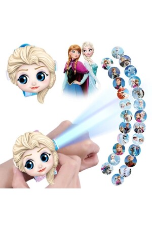 Frozen 3d Projeksiyonlu Saat 24 Farklı Karakteri Duvara Yansıtır Frozen-0005 - 5