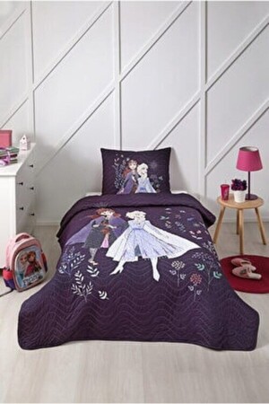 Frozen Natural Single Licensed Quilted Elastic Fiddet Bedsheet Duvet Cover Set 60001979kp - 2