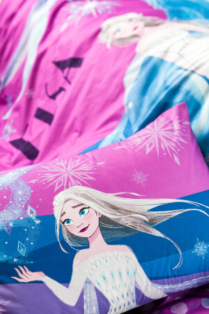 Frozen Snow Single Disney lizenziertes elastisches Spannbettlaken-Kinderbettbezug-Set PRA-4736691-8138 - 9