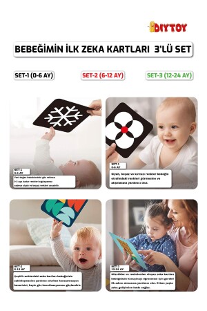 Früherziehungs-Intelligenzkarten-Set meines Babys, 3er-Set, Lernkarten, INTELLIGENCECARD0-24MONTH - 4