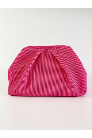 Fuchsia Plissee-Clutch-Handtasche für Damen HYBPLSE - 2