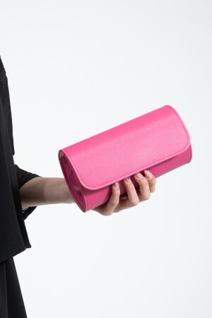 Fuchsia Satin Abendkleid Tasche Portfolio Tasche Clutch Bag bibagssatendüzz - 2