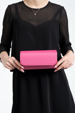 Fuchsia Satin Abendkleid Tasche Portfolio Tasche Clutch Bag bibagssatendüzz - 5