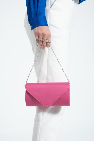 Fuchsiafarbene Satin-Abendtasche, Portfolio-Tasche, Clutch-Tasche TYC00772809738 - 6