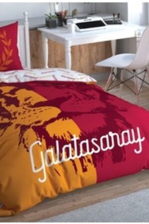 Galatasaray Aslan Logo Tak Kişilik Lisanslı Nevresim Takımı e40145 - 2