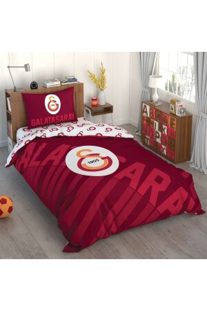 Galatasaray Logo Tek Kişilik Lisanslı Nevresim Takımı kırmızı logo - 3