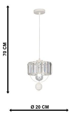 Gallon Single Lux Crystal White Pendelleuchte Kronleuchter 200 001 1028 01 - 7