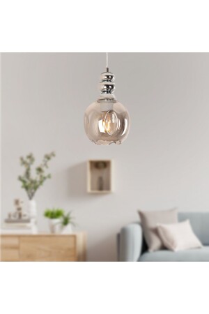 Gaspar Single Chrome Moderne Pendelleuchte Küche Wohnzimmer Pendelleuchte Kronleuchter 3385-01-WH - 2