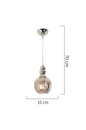 Gaspar Single Chrome Moderne Pendelleuchte Küche Wohnzimmer Pendelleuchte Kronleuchter 3385-01-WH - 4