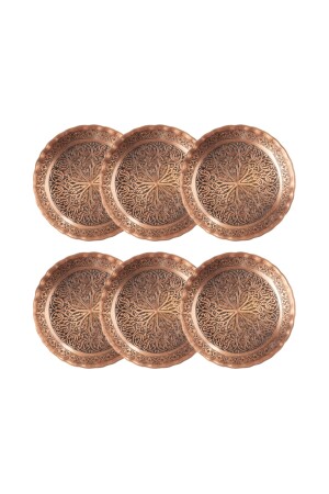 Gaziantep Bakır Çerezlik Seti Kahvaltılık Kuruyemiş Reçel 6 'lı Set(14cm X 2,5cm) DMT-19157 - 3