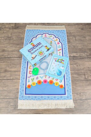 Gebetsset für Kinder und Lernbuch-Gebetsset – Blau 45 x 82 cm – 110 g – Gebetsperlen – Toy Fotograf M - 1