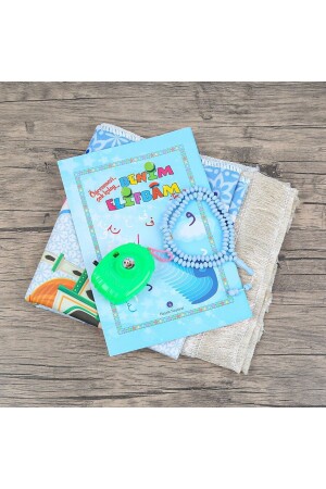 Gebetsset für Kinder und Lernbuch-Gebetsset – Blau 45 x 82 cm – 110 g – Gebetsperlen – Toy Fotograf M - 5