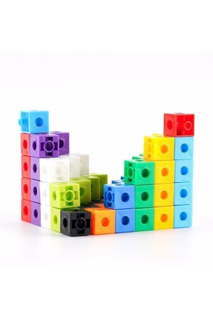 Geçmeli Birim Küpler - Snap Cubes - Matematik Küpleri - Akıl Küpleri - 50 Parça 459 - 1