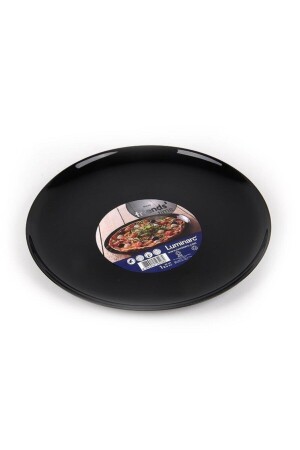 Gehärtete Pizza Friends Time Schwarz 32 cm. 6 Pizzateller. Carine Pizza-Set, 6 Stück - 7