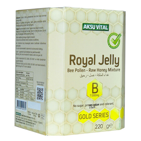 Gelée Royale Pollen-Honig-Mischung B 7. 000 Mg Goldserie 220 Gr - 10