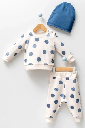 Gemustertes 2-teiliges Unisex-Babyset aus Bio-Stoff - 1