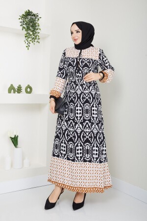 Gemustertes Hijab-Kleid für Damen - 1