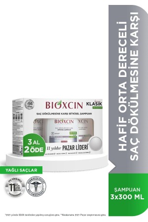 Genesis 3 Al 2 Öde Yağlı Saçlar Için Şampuan 3*300ml - 1