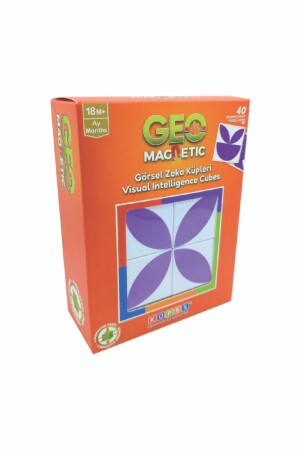 Geo Magnetic Visual Intelligence Cubes – Spiel mit geometrischen Mustern – 3D-Formpuzzle, Lernspielzeug für 3-Jährige KO004B014 - 3