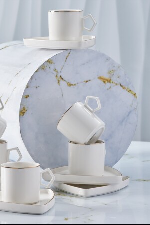 Geo Porzellan-Kaffeetassen-Set für 6 Personen, 90 ml, 153. 03. 06. 8330 - 3