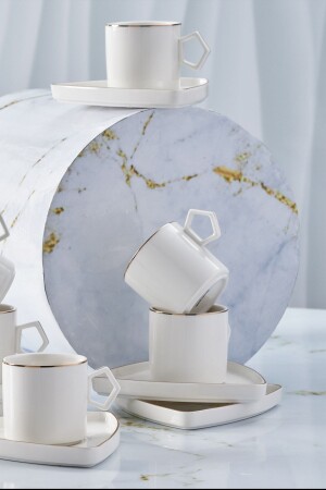 Geo Porzellan-Kaffeetassen-Set für 6 Personen, 90 ml, 153. 03. 06. 8330 - 2