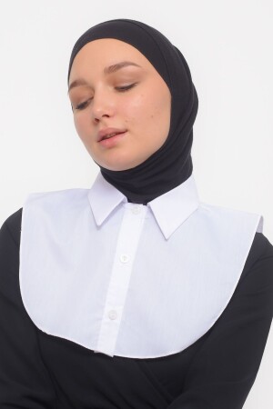 Gerader Hemdkragen für Damen, fertiger Hijab-Innenhalskragen – Weiß - 3