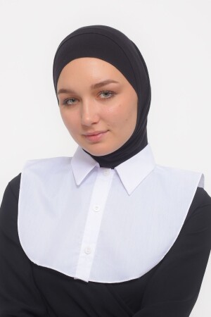 Gerader Hemdkragen für Damen, fertiger Hijab-Innenhalskragen – Weiß - 7