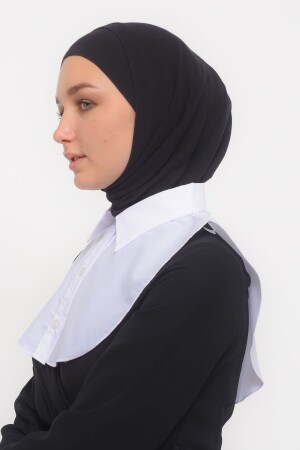 Gerader Hemdkragen für Damen, fertiger Hijab-Innenhalskragen – Weiß - 8