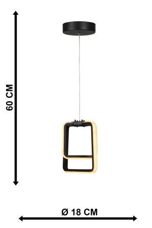 Geräumiger 3-Farben-LED-Einzelkronleuchter Schwarz BEG0094BEG01 - 7