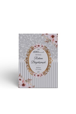 Geschenk-Gebetsperlen mit grau-rosa Blumenmotiv, Yasin Juz Book Mevlüt-Set – 10er-Pack EYS1-2 - 4