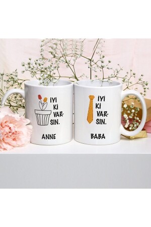 Geschenk Muttertag Vatertag Happy Birthday Bedruckte Doppelbecher-Tasse HRF012310421x7 - 1