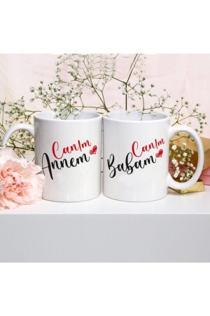 Geschenk zum Muttertag, zum Vatertag, „My Dear Mother My Dear Father“, bedruckte Doppeltasse 06366 - 2