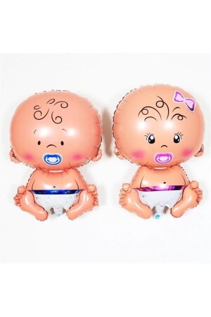 Geschlecht offenbaren Party-Mädchen oder Junge, Junge oder Mädchen, blauer Baby-Junge und rosa Baby-Mädchen-Ballon - 3