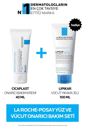 Gesichts- und Körperpflegeset: Cicaplast Repairing Care Cream 40 ml & Lipikar Body Washing Gel 100 ml - 2