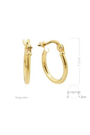 Gewölbter Creolenohrring aus 14 Karat Gold 1. 3cm - 7