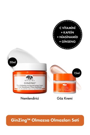 Ginzing™ Must-Have-Set: Intensive Feuchtigkeitscreme mit Vitamin C 50 ml & Augencreme 15 ml ORTY09 - 2