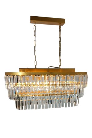 Gizem Gold 73 x 30 cm Esstisch aus Kristallstein, luxuriöser Kronleuchter – Schlafzimmer – Wohnzimmer – Küche – Flur - 5