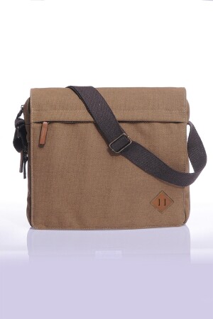 Gk12 Canvas Postman Flache Umhängetasche Beige 20UBYH0018 - 5