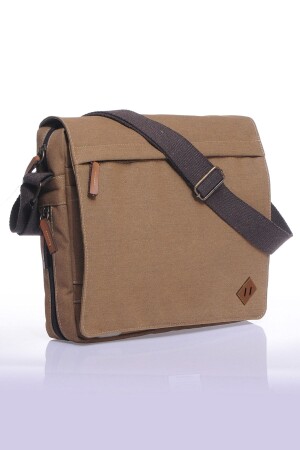 Gk12 Canvas Postman Flache Umhängetasche Beige 20UBYH0018 - 3