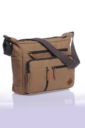 Gk13 Canvas Postman Flache Umhängetasche Beige 20UBYH0019 - 4