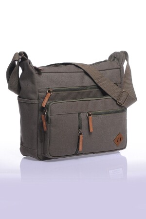 Gk13 Canvas Postman Flache Umhängetasche Khaki 20UBYH0019 - 1