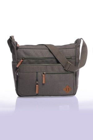 Gk13 Canvas Postman Flache Umhängetasche Khaki 20UBYH0019 - 5