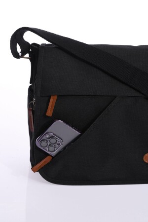 GK56 CANVAS BRIEFTASCHE DOKUMENT SCHULE UNIVERSITÄT LAPTOP NOTEBOOK MACBOOK TABLET TÄGLICHER GEBRAUCH SCHWARZ - 6