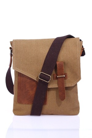 GK62 CANVAS-BRIEFTASCHE MIT MEHREREN FÄCHERN, UNIVERSITÄTS-TAGETASCHE, MACBOOK-TABLETTASCHE, BEIGE - 4