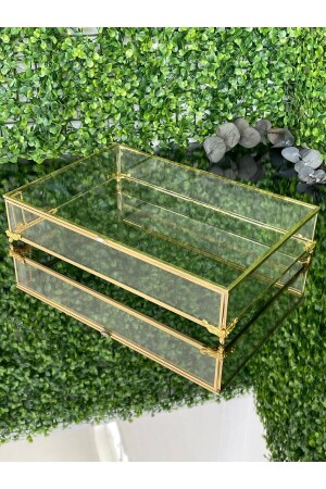 Glasbox Gold Schokoladenbox Organizer Make-up-Box gld30 - 2