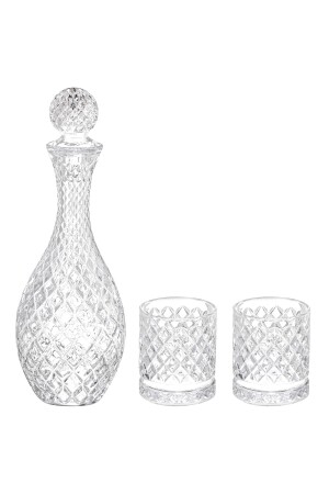 Glasdeckel-Flaschenkrug mit 2 Gläsern, Set WASSER. ISP. 050 - 4