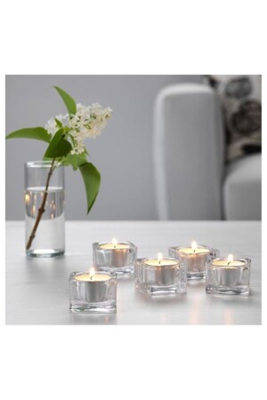 Glasig Tealight Mumluk Cam 5x5 Cm - 2