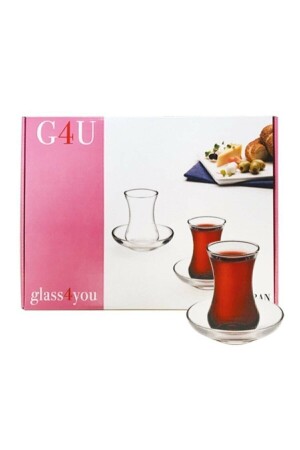 Glass4you 12-teiliges Teeservice 6 Tassen 6 Untertassen TYC00194187757 - 3