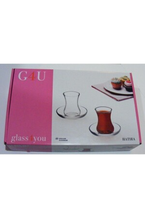 Glass4you 12-teiliges Teeservice 6 Tassen 6 Untertassen TYC00194187757 - 6