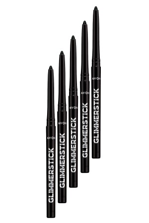 Glimmersticks Asansörlü Açılıp Kapanabilen Göz Kalemi Blackest Black Beşli Set - 1